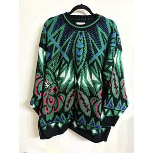 VTG Venezia Sportswear Women Sweater Mock Neck Pullover‎ Sz Xl (flawed)